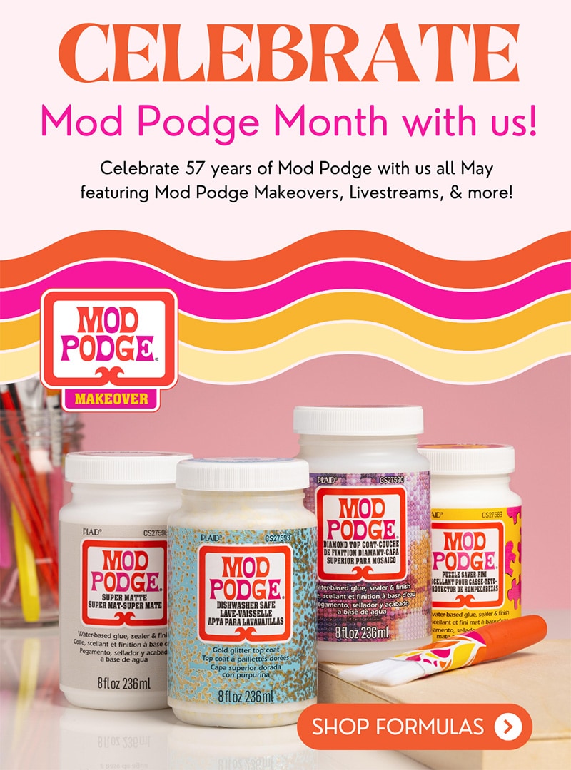 Shop for your next decoupage projects during Mod Podge Month!